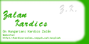 zalan kardics business card